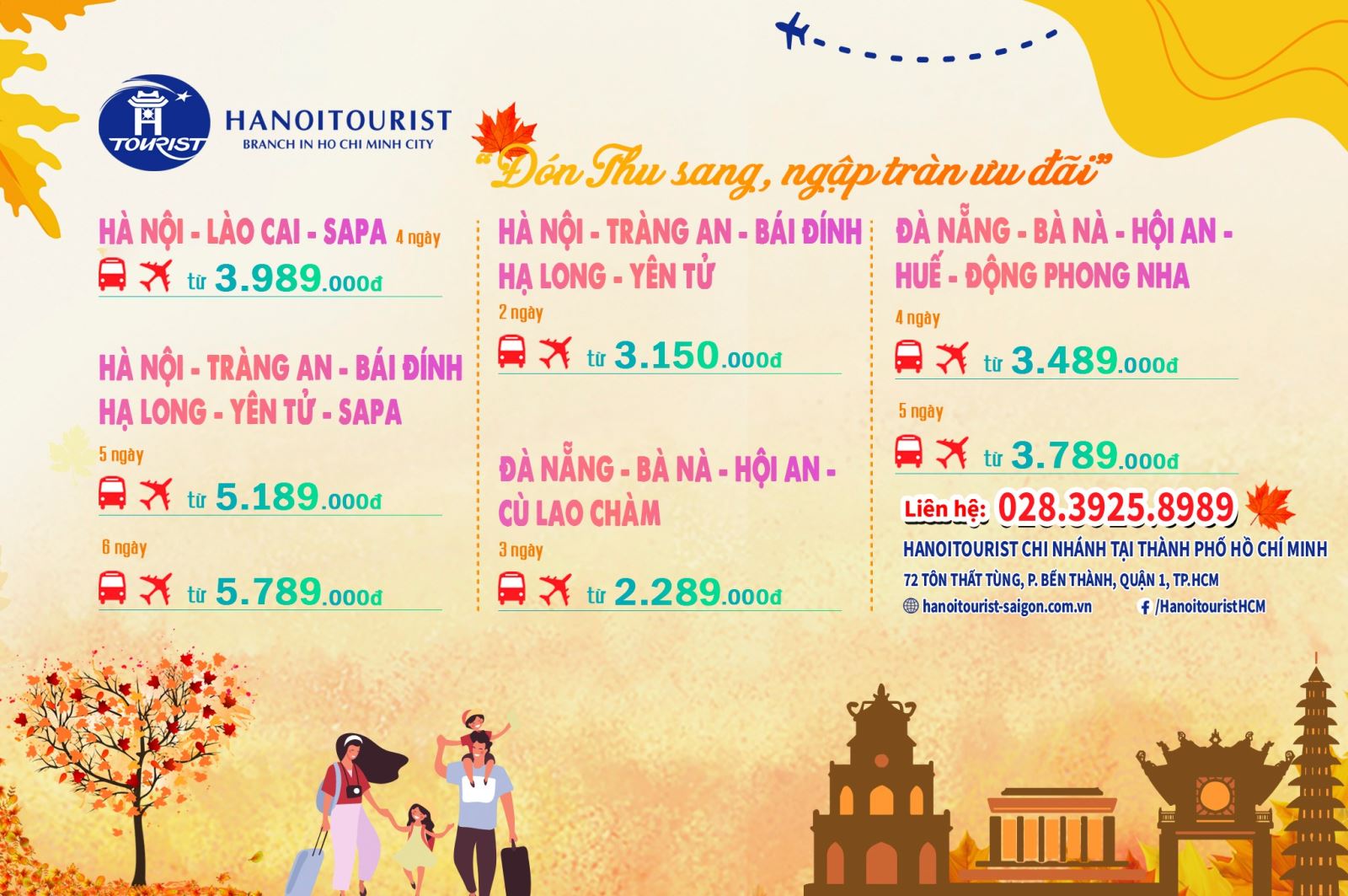 Chùm tour du lịch mùa Thu